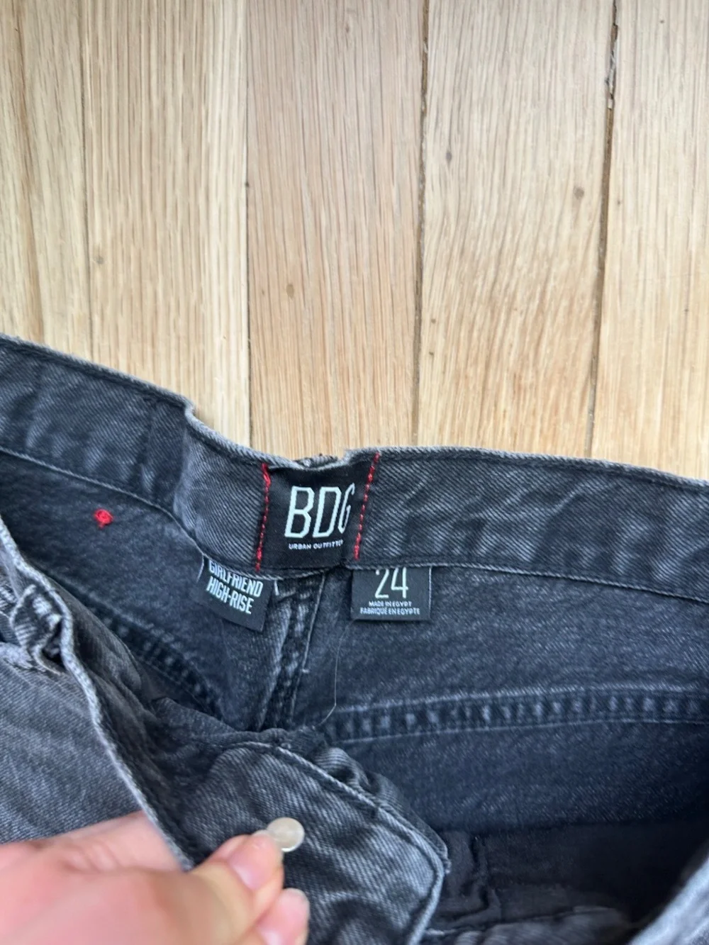 Urban Outfitters Bdg gray washed black denim shorts